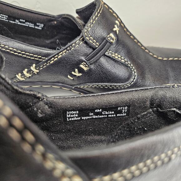 Clarks Bendables Sixty Delta Women's Size 6 Black 35062 Split Toe Mocassin Loop - Picture 6 of 6